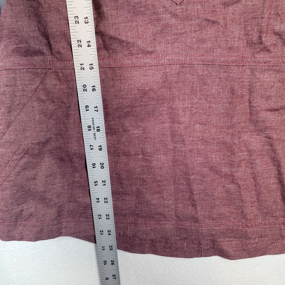 prAna Women's Pullover Hemp Blend Anorak Sz S Maroon Hooded Stretch Outdoor - Picture 8 of 8